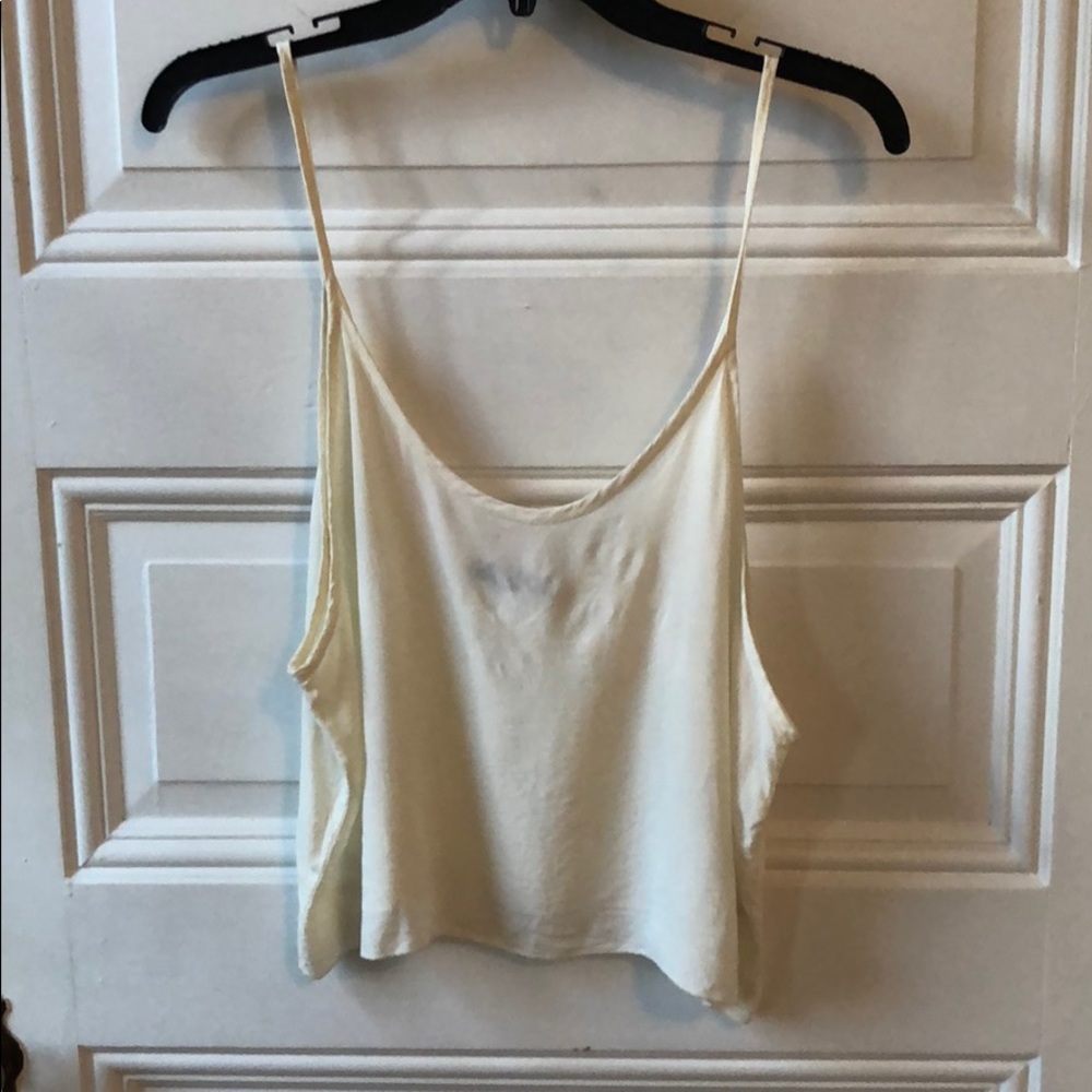 White Brandy Melville Cropped Tank Top
